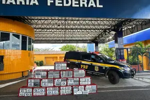 Polícia Rodoviária Federal (PRF) apreendeu cerca de 540 quilos de cloridrato de cocaína (Foto: PRF)