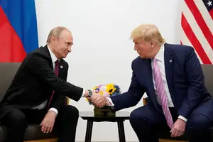 Vladimir Putin, presidente da Rússia, e Donald Trump, presidente dos Estados Unidos (Foto: Reprodução | REUTERS/Kevin Lamarque)