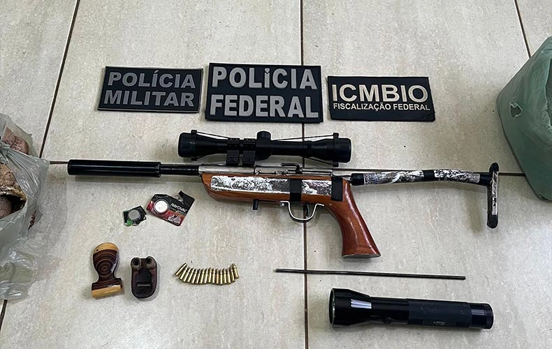 Armas apreendidas em Operação Biodiversidade Caatingueira I