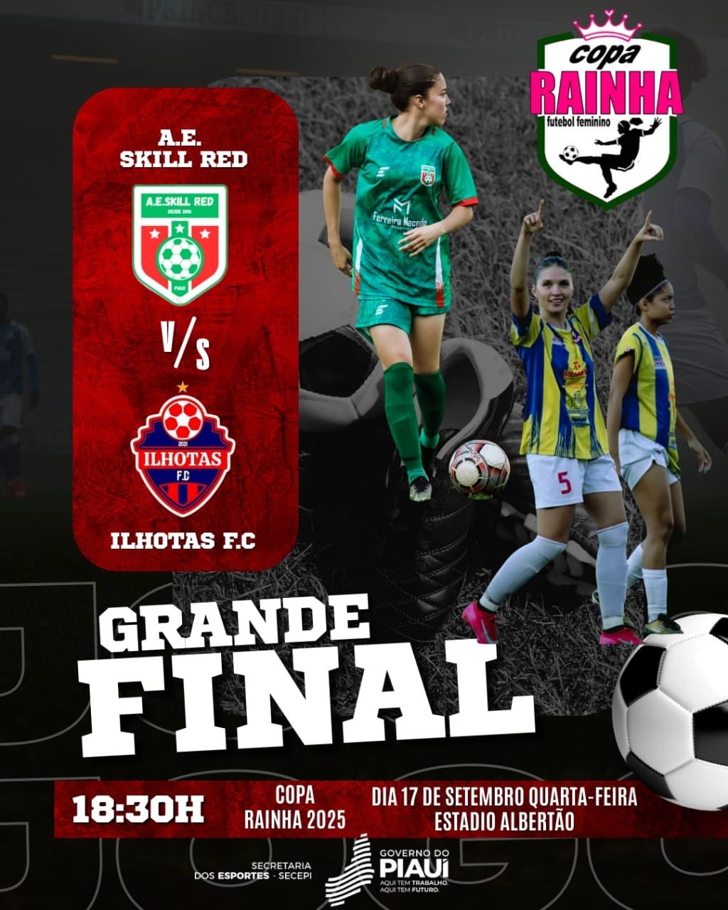 As equipes A.E. Skill Red e Ilhotas F.C. entram em campo em busca do título