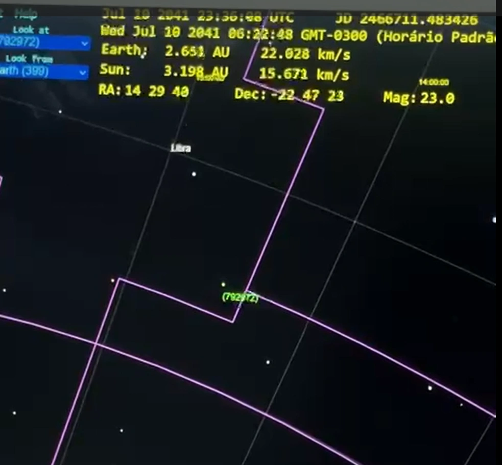 Astro antes chamado 2023 QY16 agora se chama (792972) Teresina, nome aceito pela União Astronômica