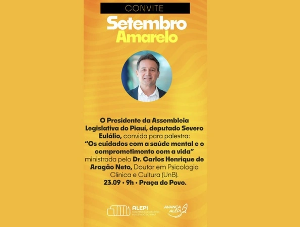 Evento acontece dia 23, na Praça do Povo, com palestra do psicólogo Dr. Carlos Henrique Aragão Neto