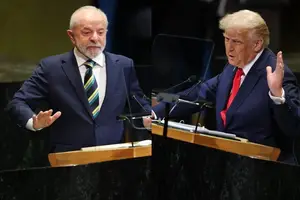 Os presidentes Lula e Donald Trump discursam durante Assembleia Geral da ONU (Foto: Reprodução | ANGELA WEISS / AFP)