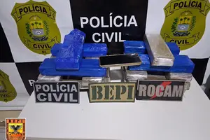 Homem é preso com 18 tabletes de maconha em ônibus (Foto: PM-PI)