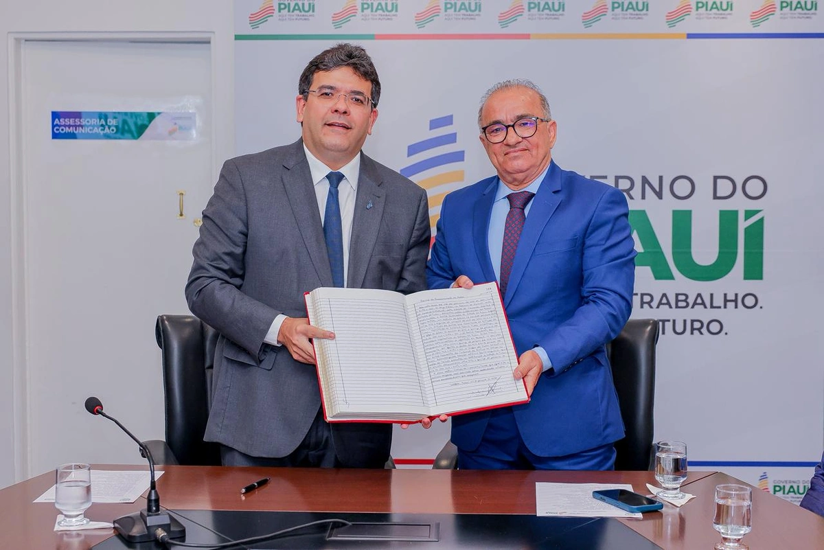 Rafael Fonteles e o desembargador Aderson Nogueira