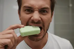 Compulsão em comer sabão do nada (Foto: Reprodução)