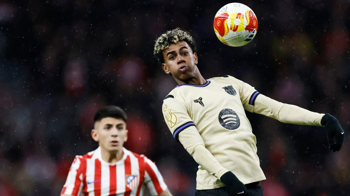 Lamine Yamal em ação pelo Barcelona