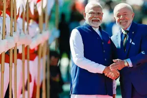 Lula e o primeiro-ministro indiano, Narendra Modi (Foto: Ricardo Stuckert / PR)