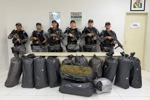 Motorista é preso transportando 121 kg de maconha (Foto: SSP-PI)
