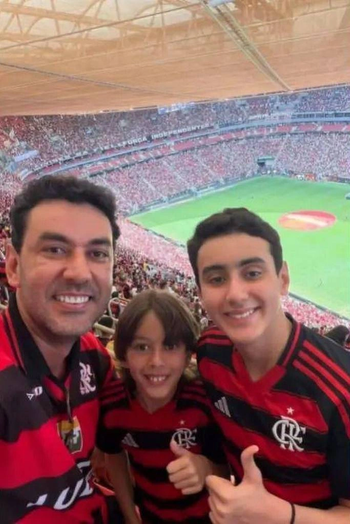 Thales Machado (esq.) atirou contra os dois filhos e depois tirou a própria vida em Itumbiara (GO)