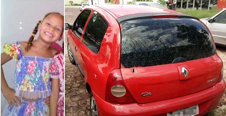 Emilly Caetano Costa, de 9 anos morta por um tiro