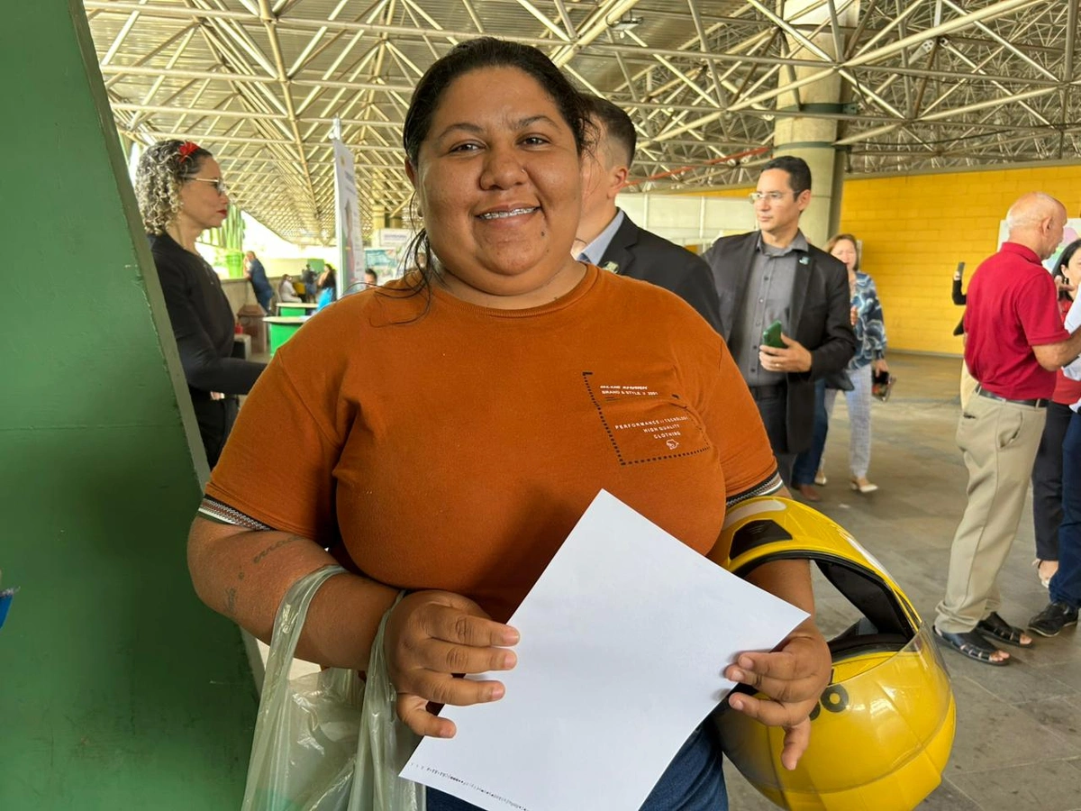 Karina Helen, compareceu ao evento para atualizar o CadÚnico