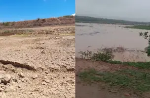O açude Ficou 7 meses seco (Foto: Reprodução)