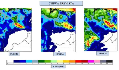 Chuvas intensas devem atingir o Piauí até o feriado de Tiradentes