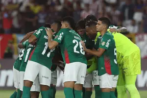 Palmeiras enfrentando Júnior Barranquilla pela Libertadores 2026 (Foto: imagem de reprodução)