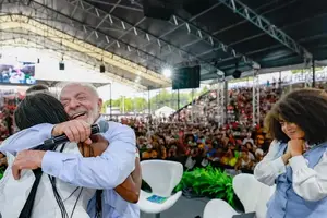 Presidente Lula durante prestação de contas em evento (Foto: Ricardo Stuckert / PR)