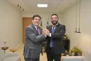 Rafael Fonteles e Francisco Emanuel (Foto: ASCOM)