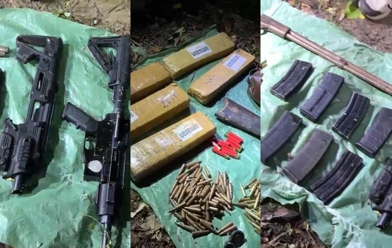 Uma operação policial que já havia apreendido grande quantidade de drogas ao longo da semana resultou, nesta quinta-feira (9), na localização de armas de grosso calibre enterradas em um sítio na divisa entre Timon e Caxias, no Maranhão