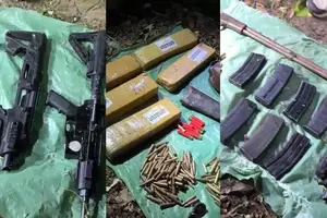 Uma operação policial que já havia apreendido grande quantidade de drogas ao longo da semana resultou, nesta quinta-feira (9), na localização de armas de grosso calibre enterradas em um sítio na divisa entre Timon e Caxias, no Maranhão (Foto: SSP-PI)