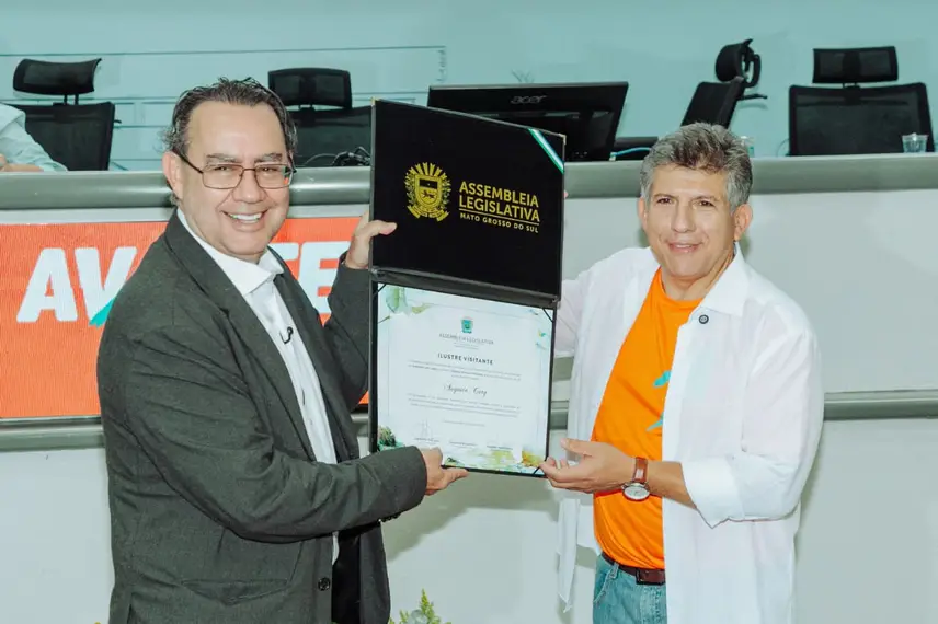 Augusto Cury e deputado Lídio