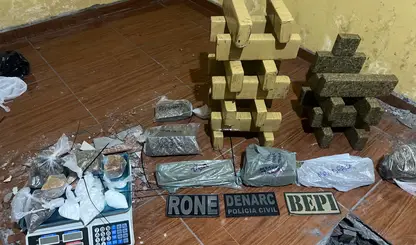 DENARC apreende quase 20 kg de drogas escondidas em imóvel