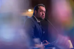 Cláudio Castro, ex-governador do Rio de Janeiro, durante o Lide Brazil Investment Fórum no Havard Club na cidade de Nova York nos Estados Unidos, em maio de 2024, quando teve eventos bancados pelo ex-banqueiro Daniel Vorcaro (Foto: Vanessa Carvalho)