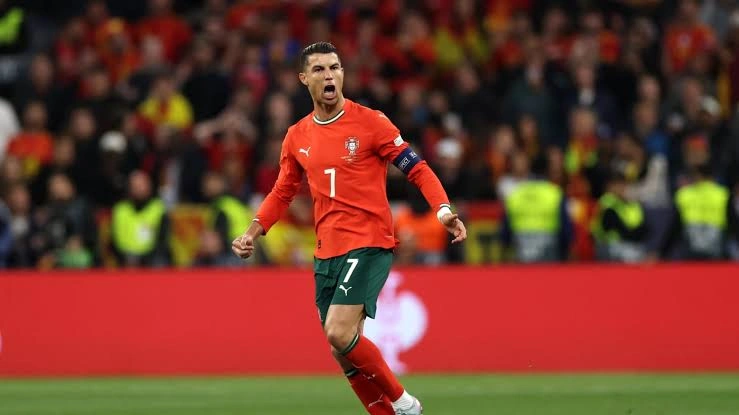 Cristiano Ronaldo em ação pela seleção portuguesa