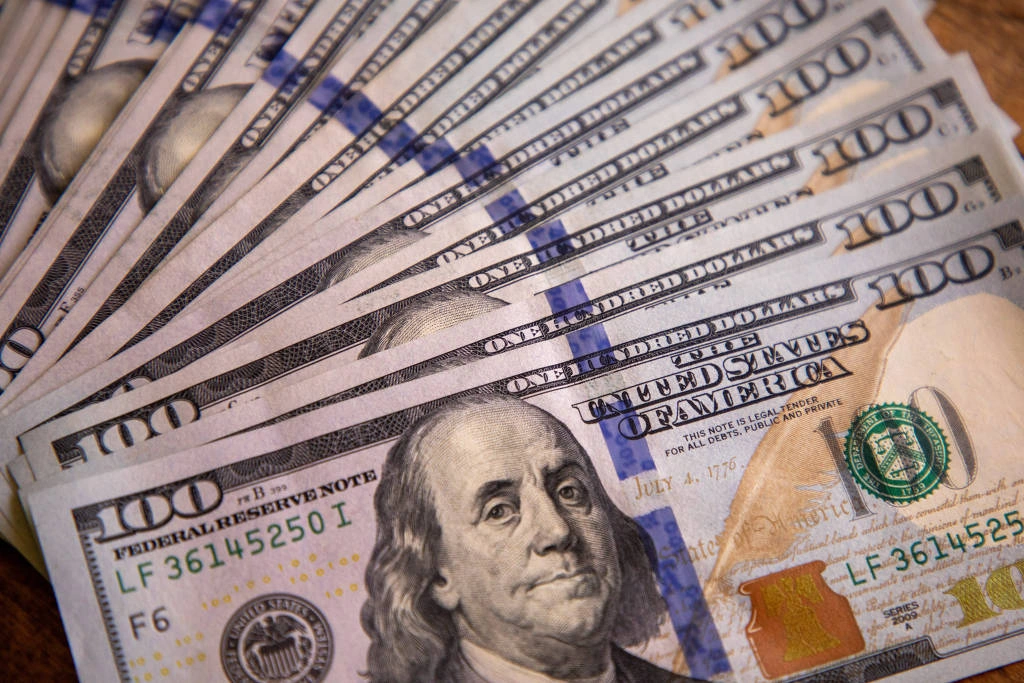 Imagem de cédulas de US$ 100