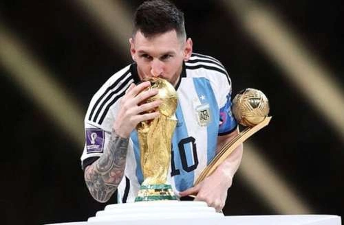Lionel Messi, conquistando a Copa do Mundo FIFA 2022