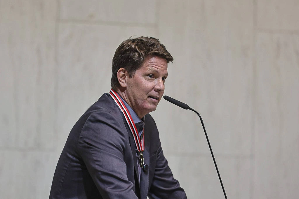 Mário Frias (PL-SP) durante homenagem na Alesp