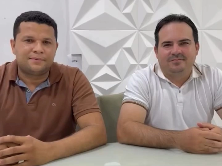 O prefeito de Nazaré do Piauí, Ronielton Abílio, e o vice-prefeito Geizim Dantas