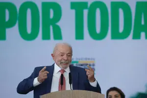 O presidente Lula, em cerimônia sobre pacto nacional contra feminicídio (Foto: Pedro Ladeira)