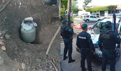 PM apreende drogas enterradas em área de mata na zona Sul de Teresina