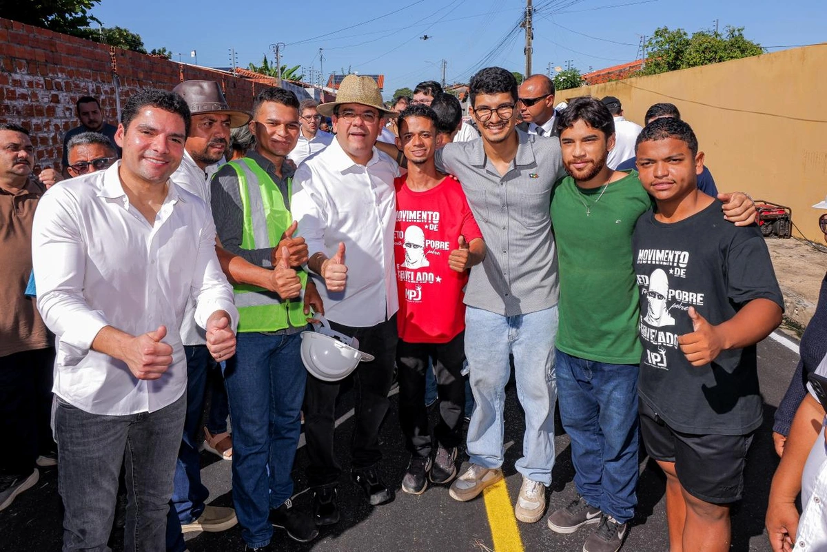 Rafael Fonteles acompanha avanço do maior programa de asfaltamento urbano de Teresina, que beneficia 54 bairros da capital