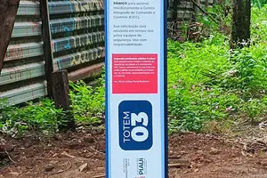 Totem inteligente é instalado na Avenida Marechal Castelo Branco, zona Leste de Teresina (Foto: Reprodução)