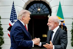 Trump e Lula na Casa Branca (Foto: Ricardo Stuckert / PR)