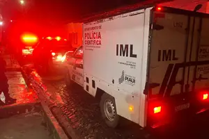 Viatura do IML no Parque Afonso Gil (Foto: Reprodução)