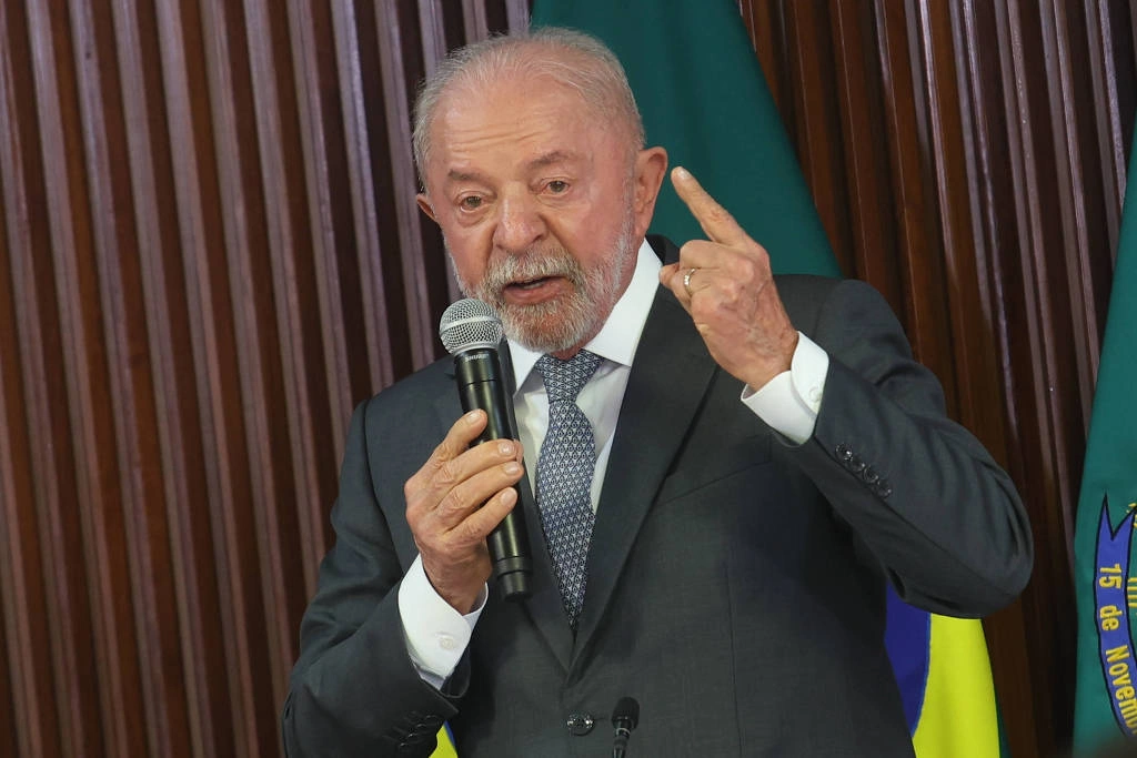 O presidente Luiz Inácio Lula da Silva durante reunião ministerial no Palácio do Planalto