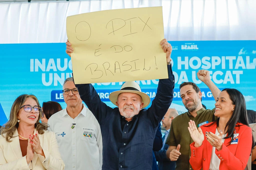 O presidente Lula (PT) durante evento em Catalão (GO)
