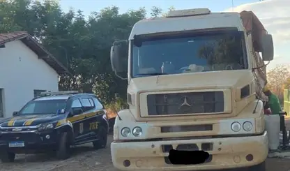 PRF apreende 450 kg de cocaína em caminhão e prende motorista em Oeiras