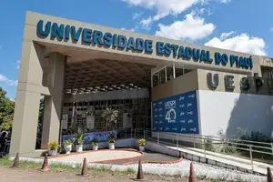 Professores e alunos fazem ato contra fechamento de cursos na Uespi (Foto: Reprodução)