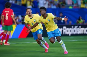 Vinicius Júnior marcou o décimo gol com a camisa da Seleção Brasileira (Foto: Nelson Terme/ CBF)