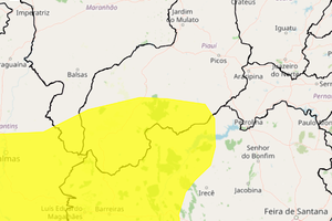 Cidades piauienses sob alerta amarelo de perigo potencial para baixa umidade (Foto: Reprodução | Inmet)