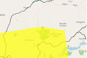 Cidades piauienses sob alerta amarelo de perigo potencial para baixa umidade (Foto: Reprodução | Inmet)