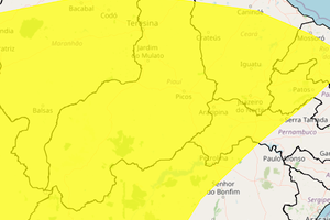 Cidades piauienses sob alerta amarelo de perigo potencial para baixa umidade (Foto: Reprodução | Inmet)