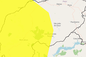 Cidades piauienses sob alerta amarelo de perigo potencial para baixa umidade (Foto: Reprodução | Inmet)