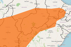 Cidades piauienses sob alerta laranja de perigo potencial para baixa umidade (Foto: Reprodução | Inmet)