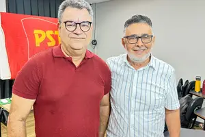 Geraldo Carvalho, candidato ao Governo do Estado, tendo Gervásio Santos como candidato a vice-governador. Para o Senado, o partido homologou a candidatura de Danniel Rocha, com Rosa Meireles e Júnior Soares como suplentes (Foto: Reprodução)