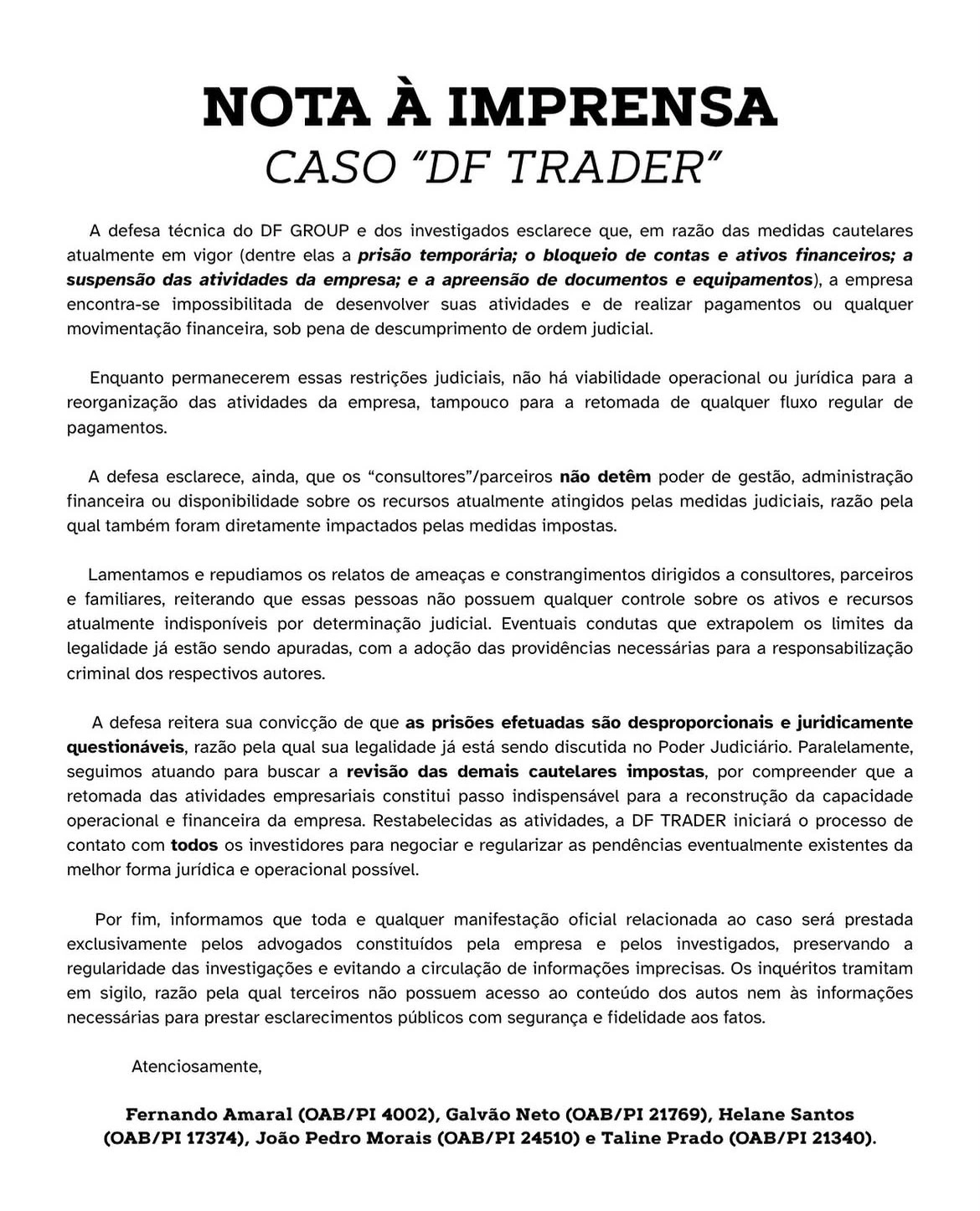 Plataforma digital foi criada para receber relatos de prejuízos e fortalecer as investigações sobre a empresa de investimentos