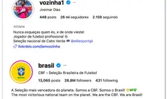 Vozinha conquista milhões de fãs na Copa e se aproxima da CBF no Instagram